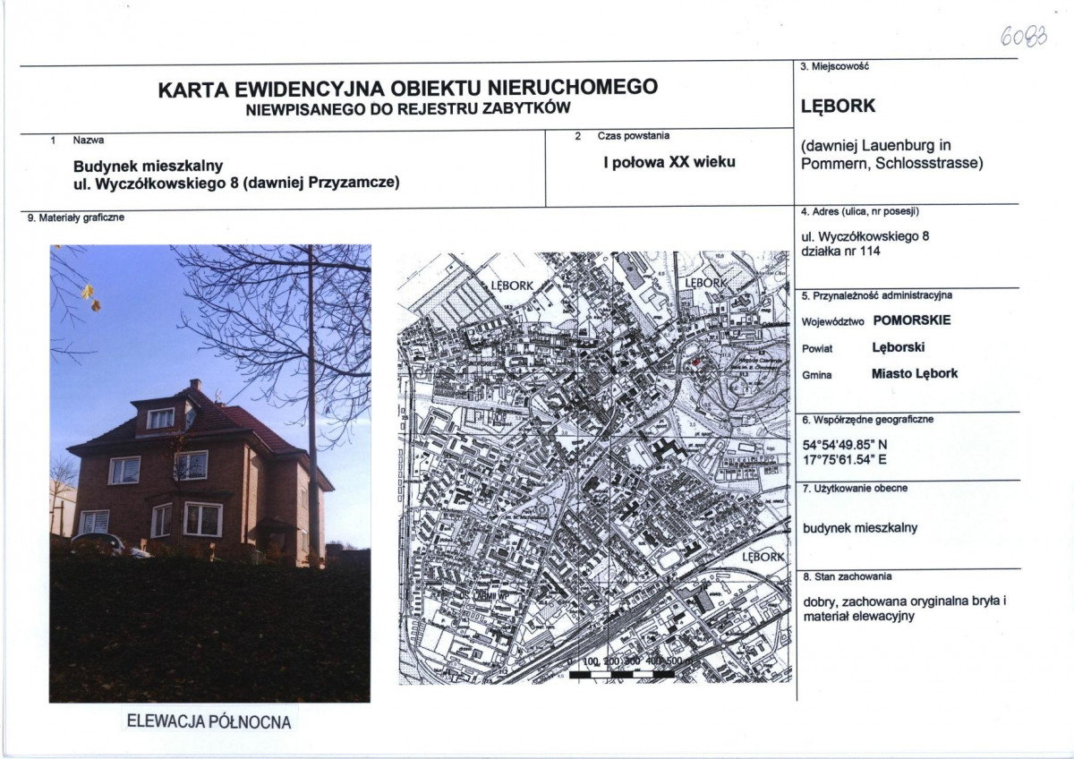 KEZN - Karta obiektu niewpisanego do rejestru, skan nr 1