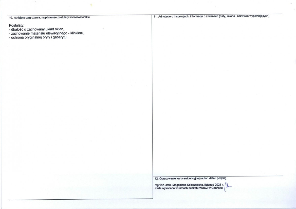 KEZN - Karta obiektu niewpisanego do rejestru, skan nr 4