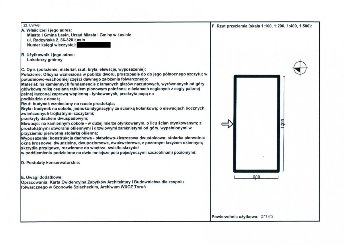 KEZN - Karta obiektu niewpisanego do rejestru, skan nr 2