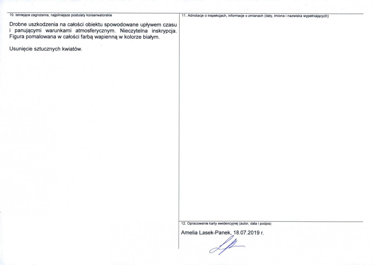 Karta obiektu niewpisanego do rejestru, skan nr 2