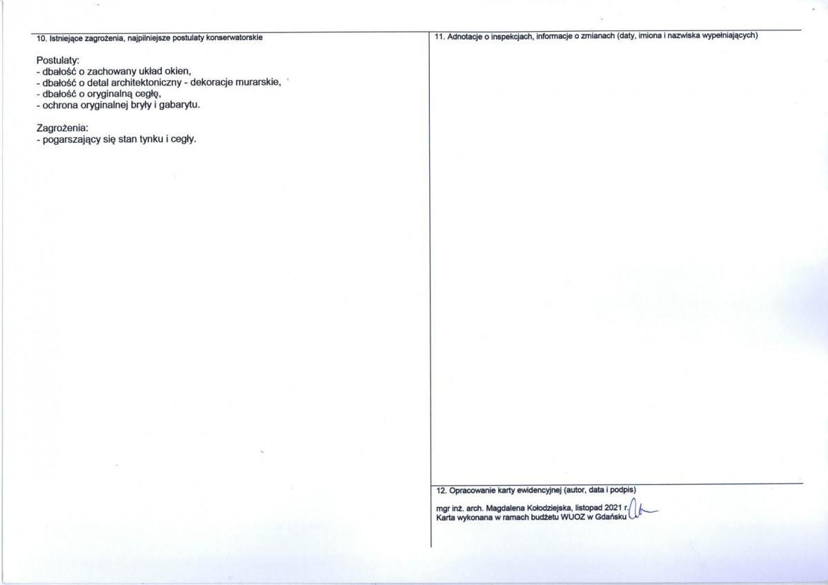 KEZN - Karta obiektu niewpisanego do rejestru, skan nr 4