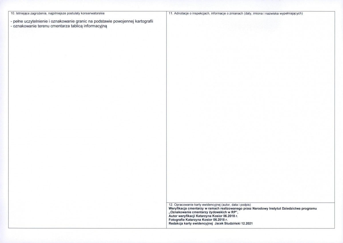 Karta obiektu niewpisanego do rejestru, skan nr 2