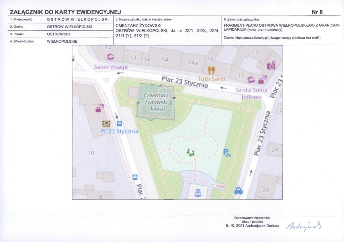 Karta cmentarza, skan nr 12