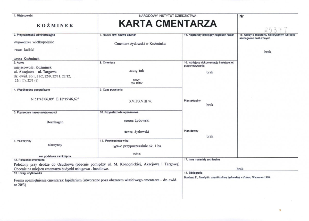 Karta cmentarza, skan nr 1