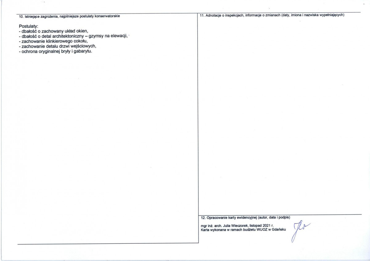 Karta obiektu niewpisanego do rejestru, skan nr 4