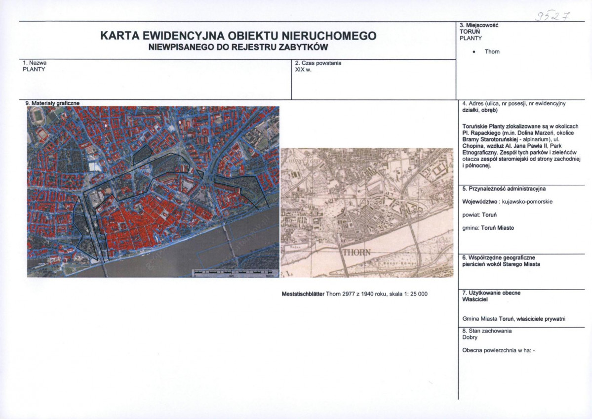 Karta obiektu niewpisanego do rejestru, skan nr 1