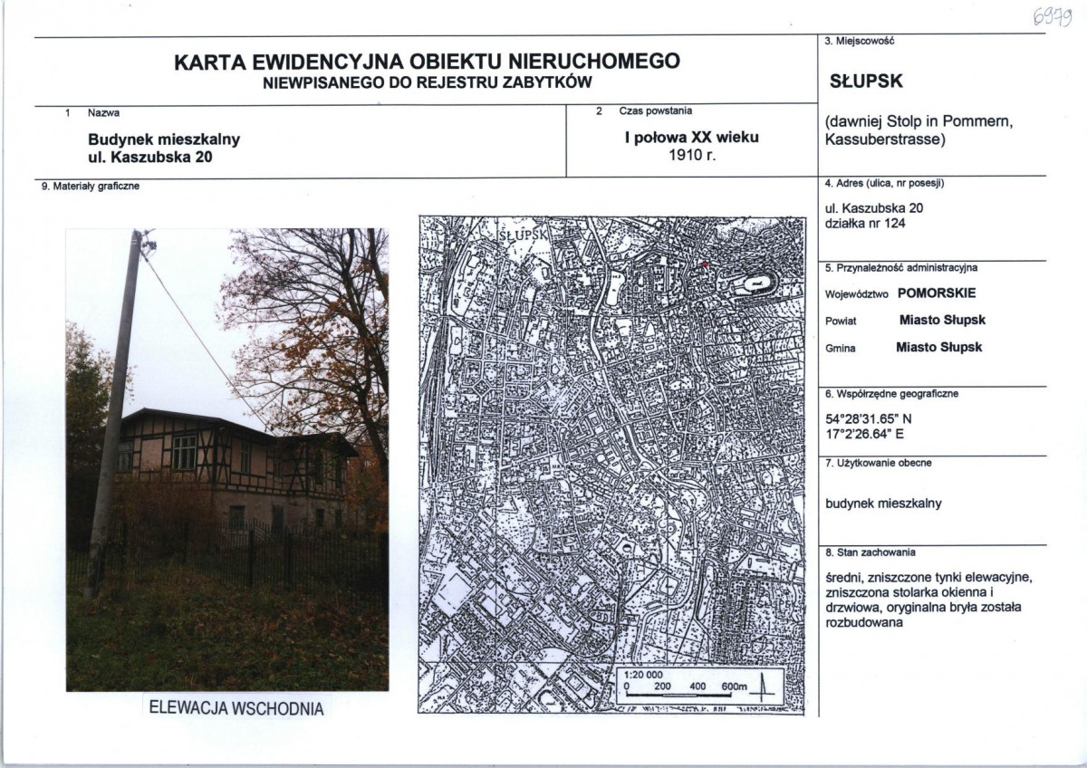 KEZN - Karta obiektu niewpisanego do rejestru, skan nr 1