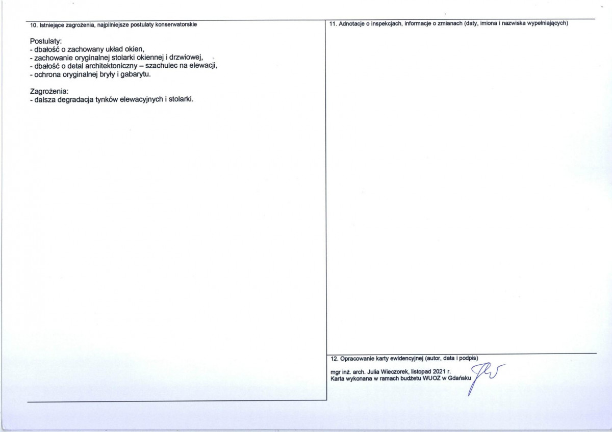 KEZN - Karta obiektu niewpisanego do rejestru, skan nr 4