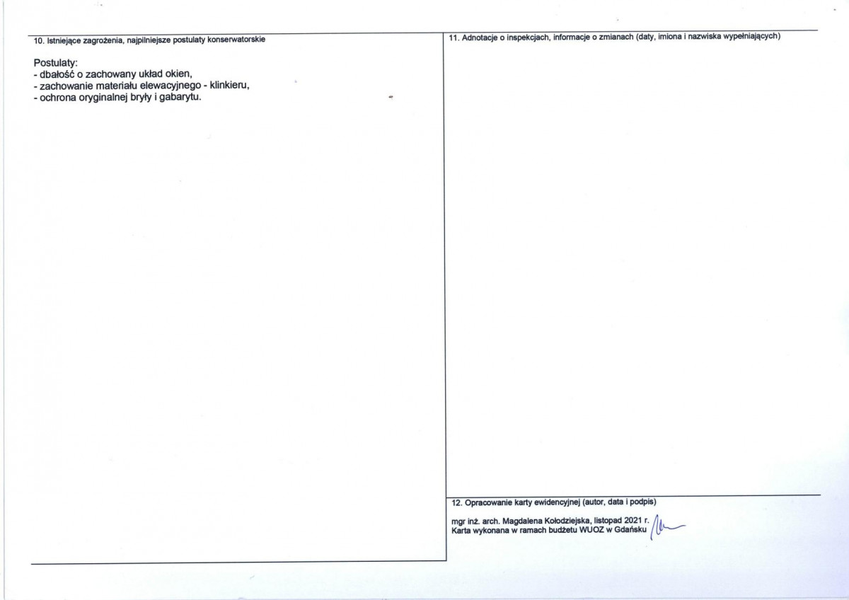 Karta obiektu niewpisanego do rejestru, skan nr 4
