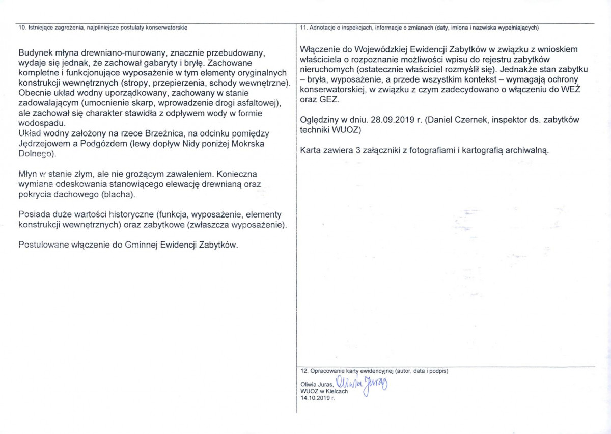 KEZN - Karta obiektu niewpisanego do rejestru, skan nr 2