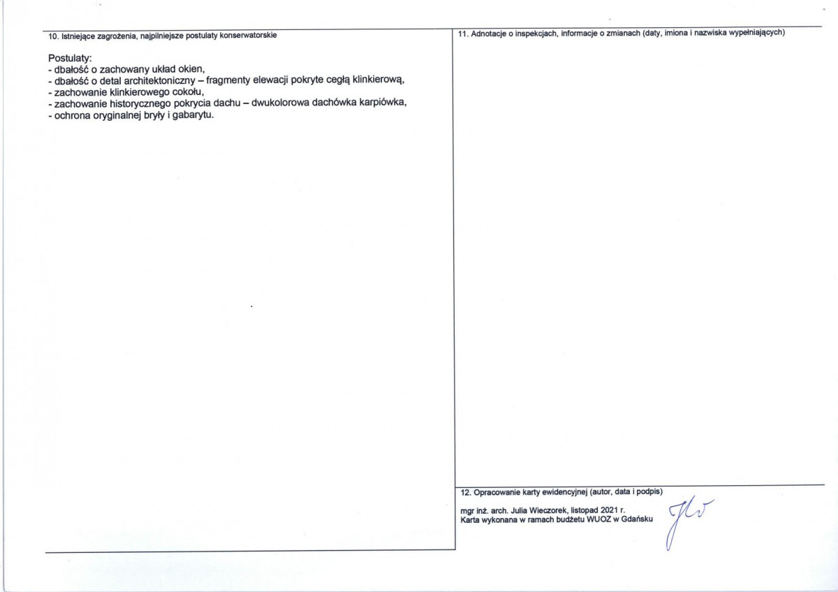 Karta obiektu niewpisanego do rejestru, skan nr 4