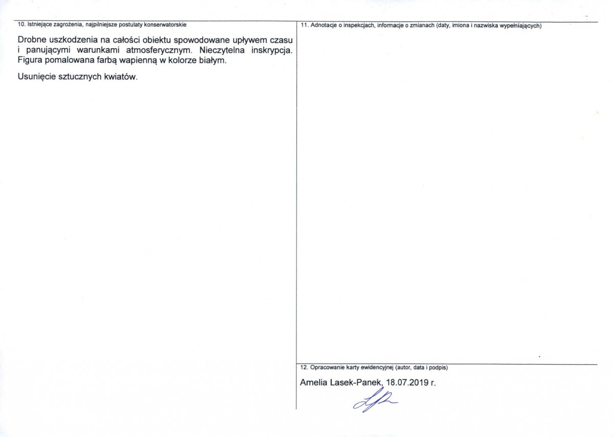 Karta obiektu niewpisanego do rejestru, skan nr 2