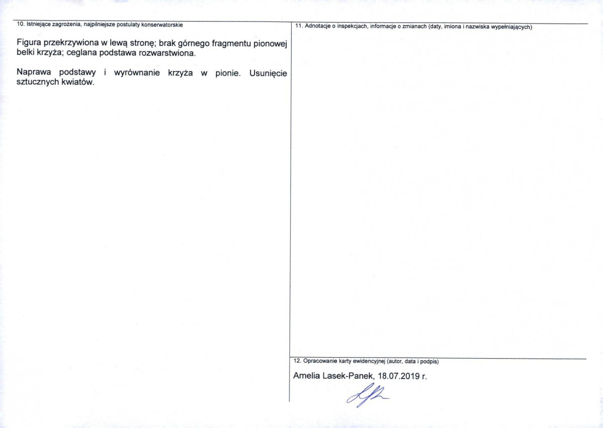Karta obiektu niewpisanego do rejestru, skan nr 2