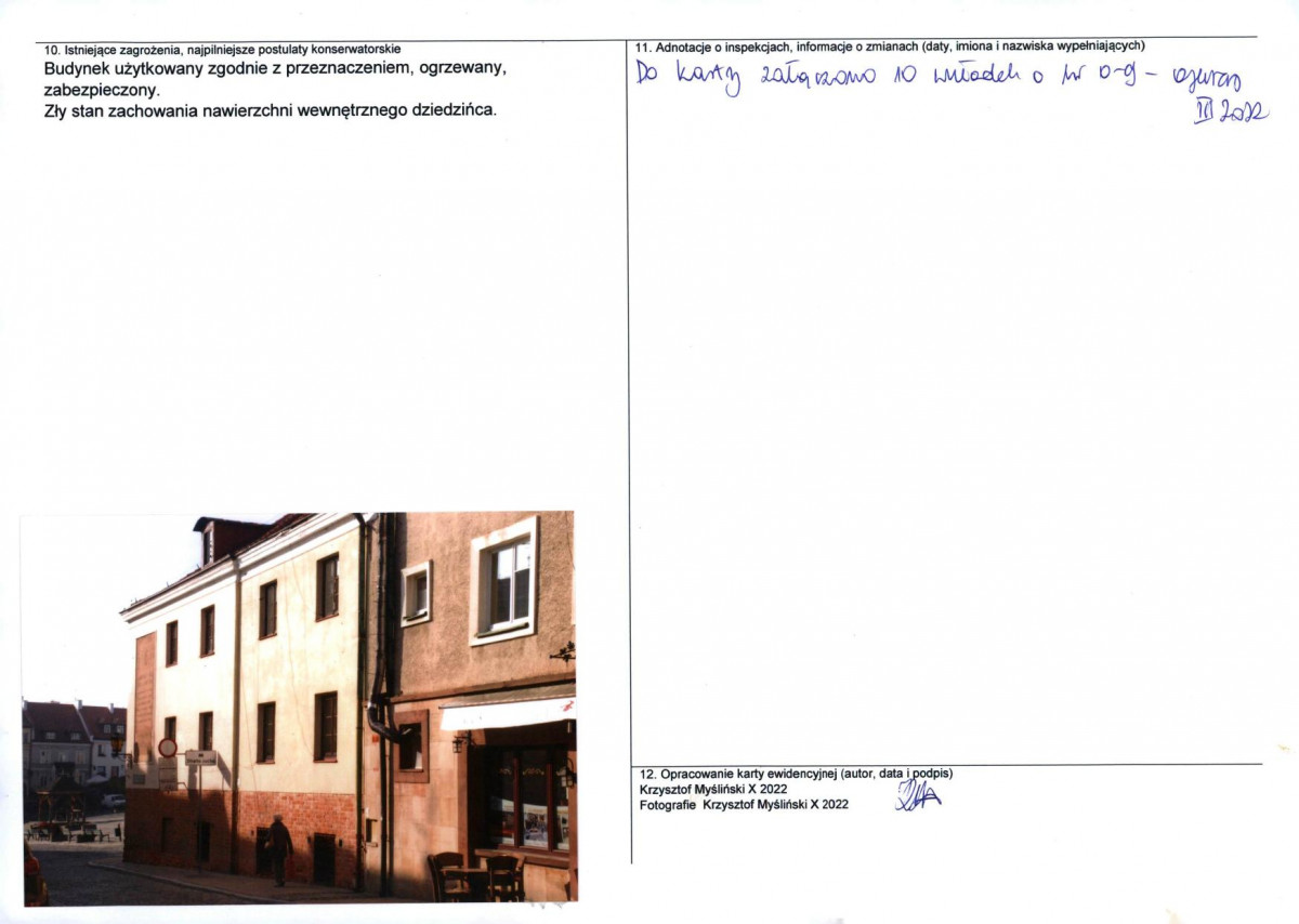 Karta obiektu niewpisanego do rejestru, skan nr 2