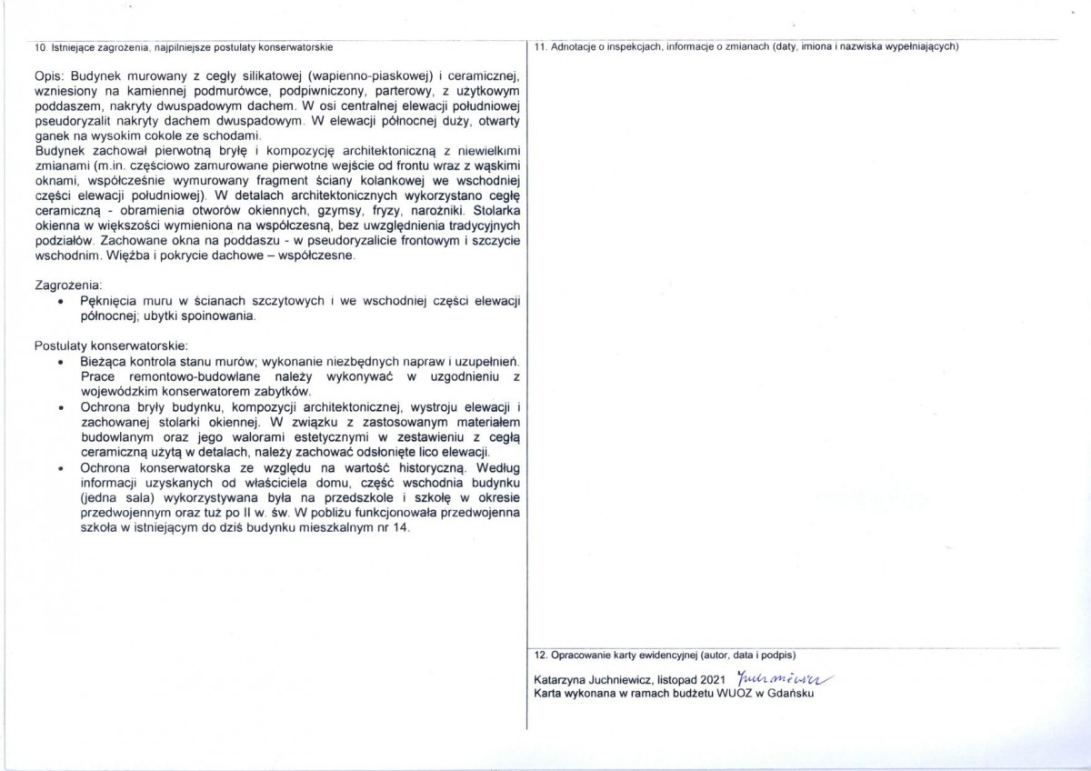 Karta obiektu niewpisanego do rejestru, skan nr 4