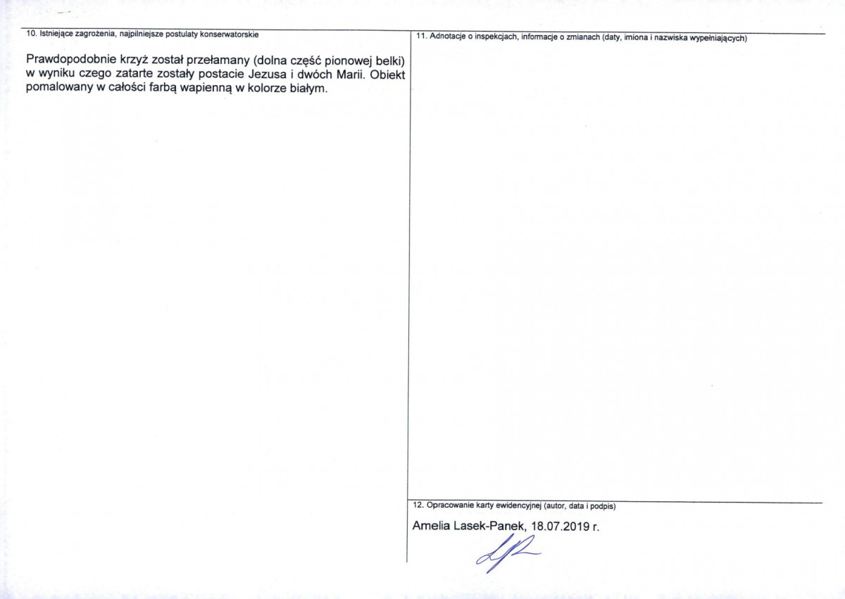 Karta obiektu niewpisanego do rejestru, skan nr 2