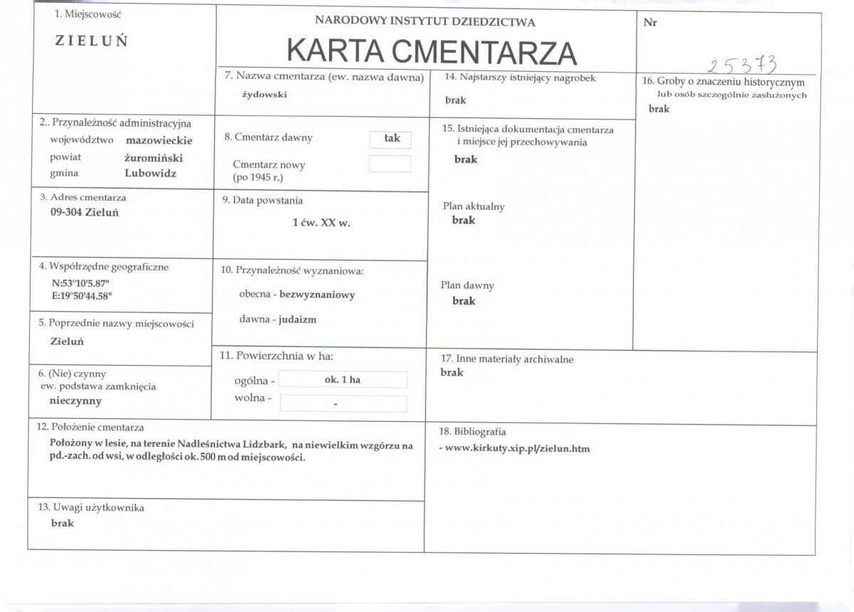 Karta cmentarza, skan nr 1
