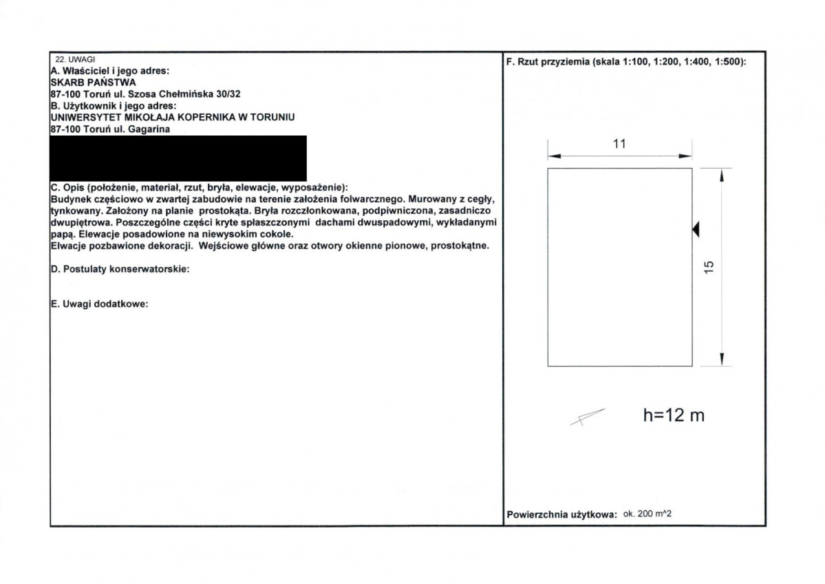 KEZN - Karta obiektu niewpisanego do rejestru, skan nr 2