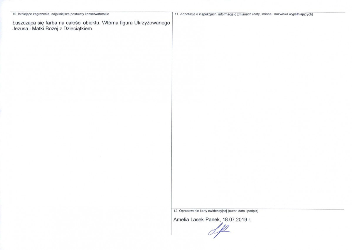 Karta obiektu niewpisanego do rejestru, skan nr 2