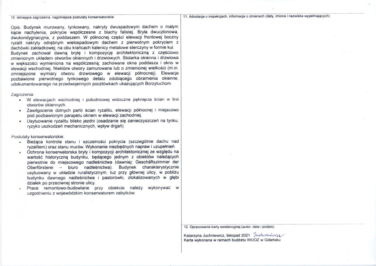 Karta obiektu niewpisanego do rejestru, skan nr 4