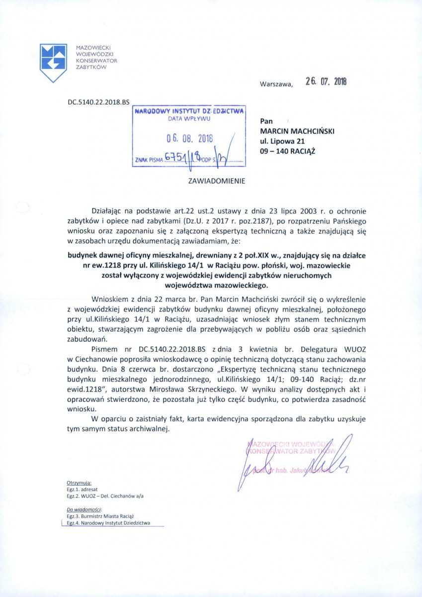 wyl - Wyłączenie z ewidencji, skan nr 2