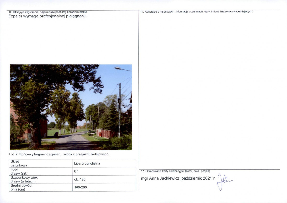 Karta obiektu niewpisanego do rejestru, skan nr 2