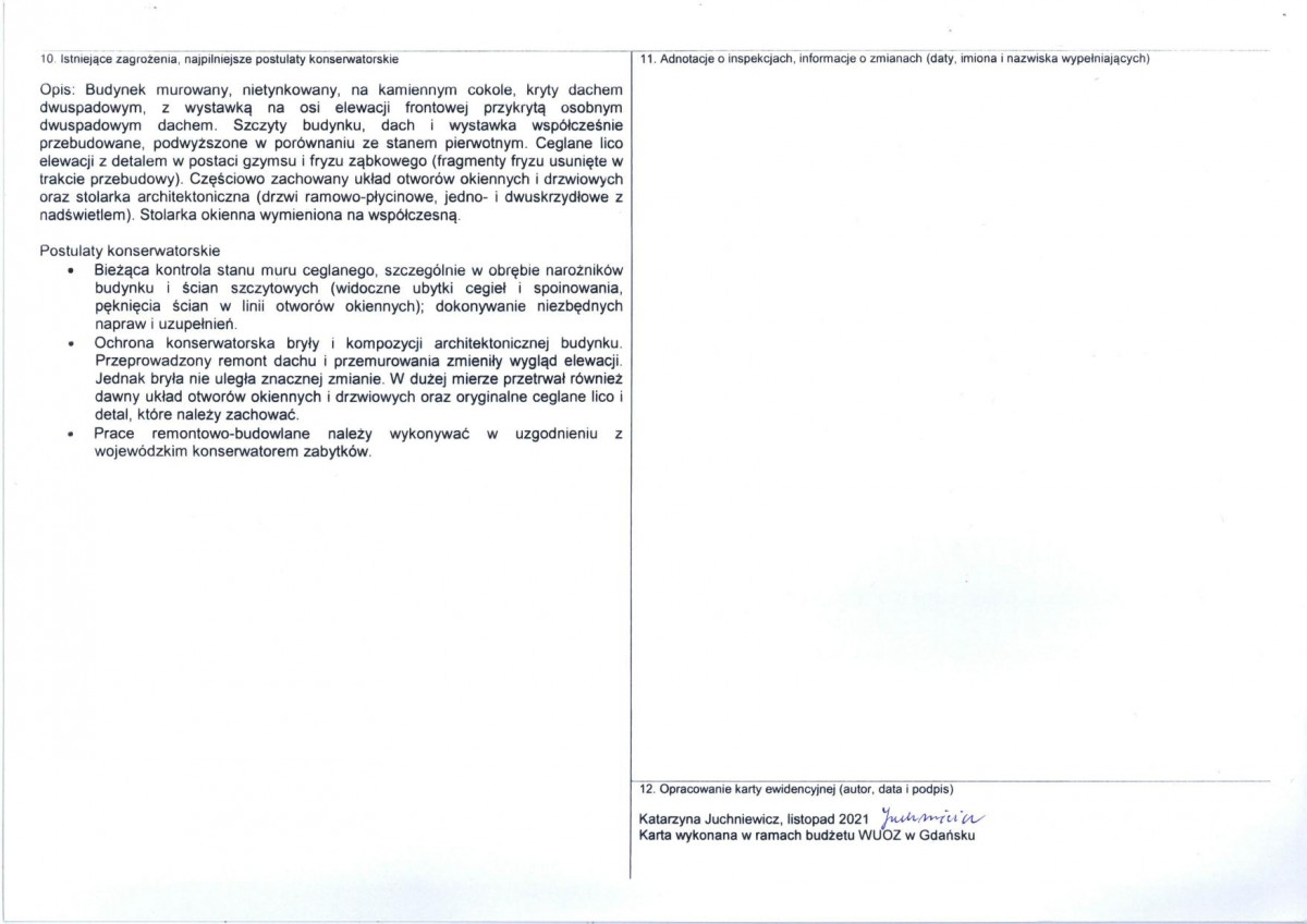 Karta obiektu niewpisanego do rejestru, skan nr 4