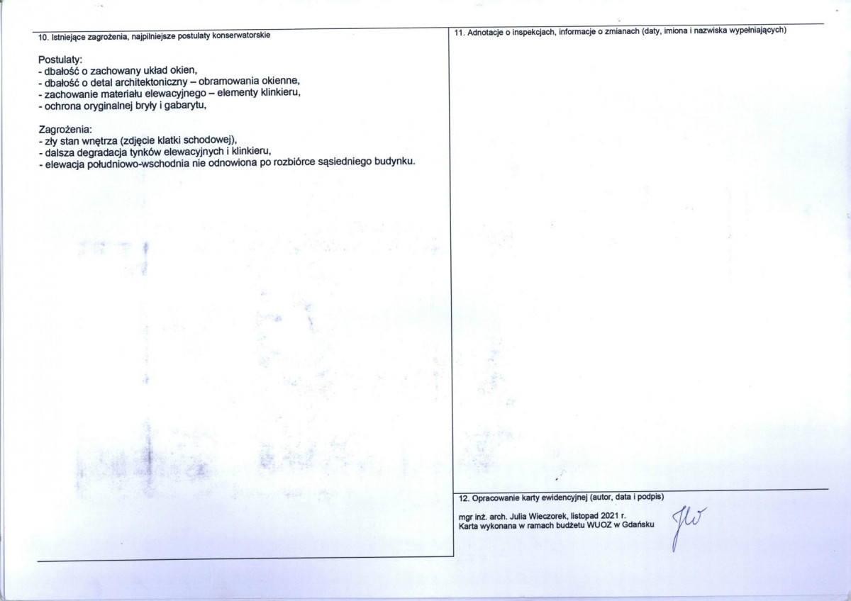 Karta obiektu niewpisanego do rejestru, skan nr 4
