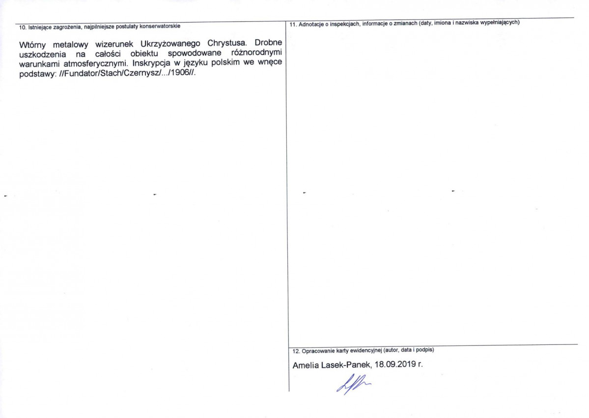 Karta obiektu niewpisanego do rejestru, skan nr 2
