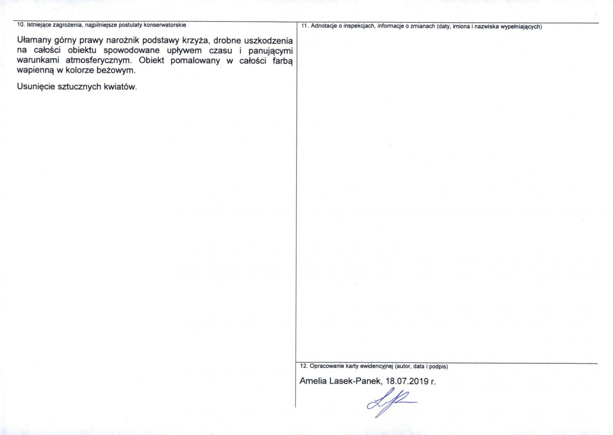 Karta obiektu niewpisanego do rejestru, skan nr 2