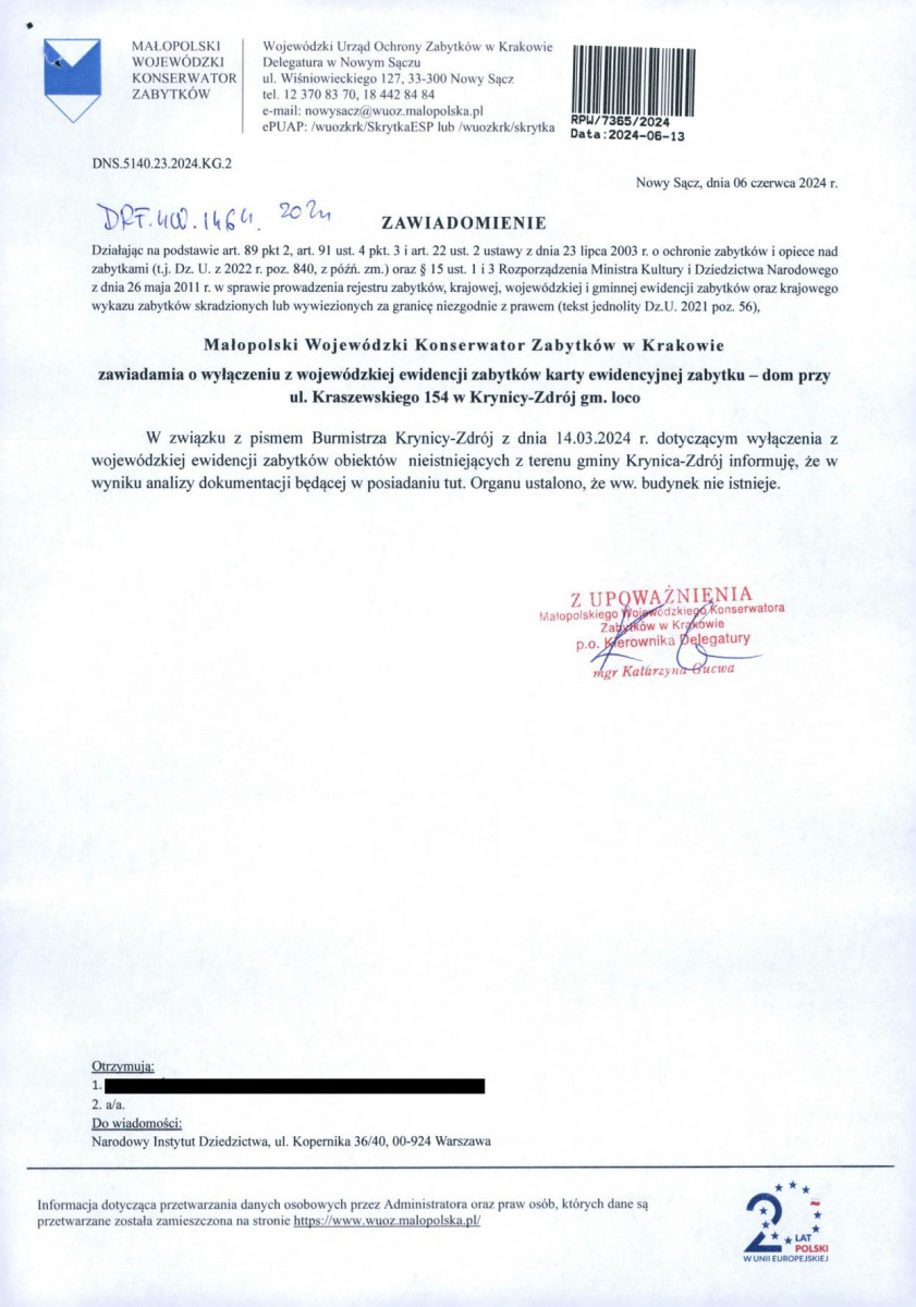 wyl - Wyłączenie z ewidencji, skan nr 1