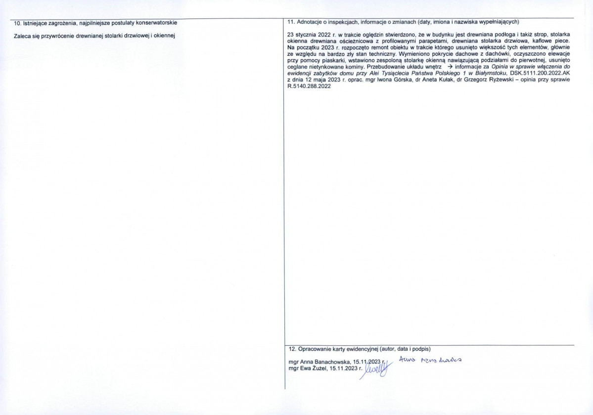 KEZN - Karta obiektu niewpisanego do rejestru, skan nr 2