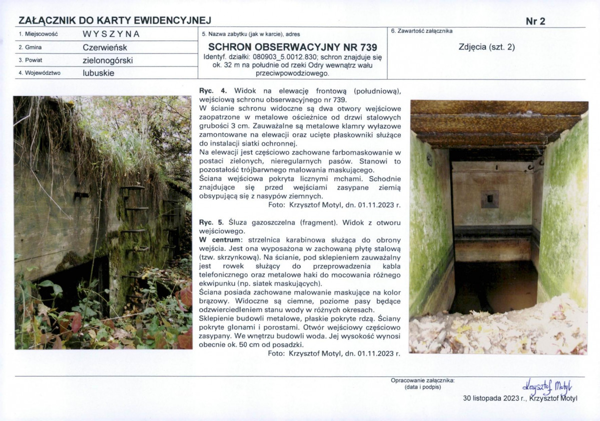 KEZN - Karta obiektu niewpisanego do rejestru, skan nr 4
