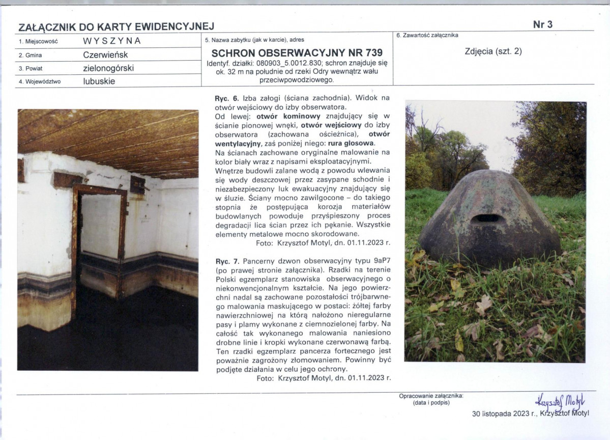 KEZN - Karta obiektu niewpisanego do rejestru, skan nr 5