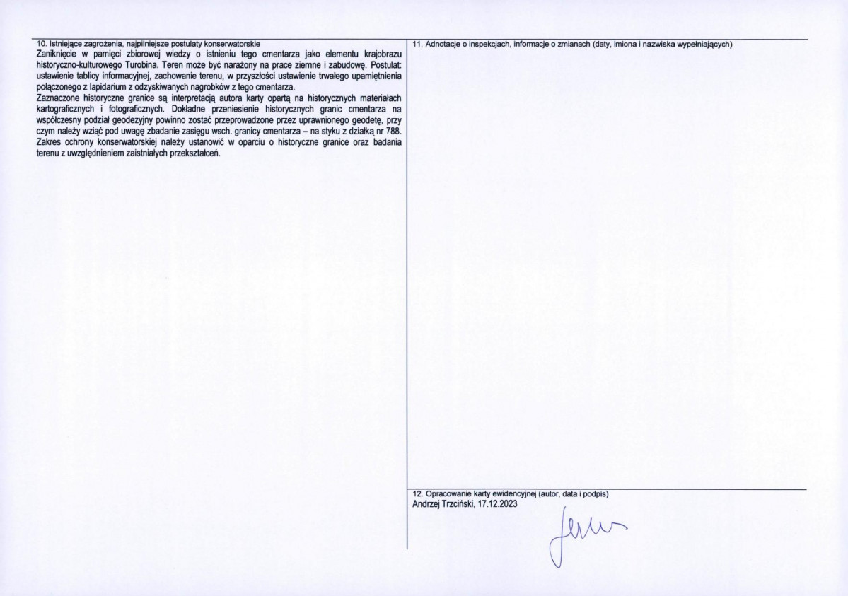KEZN - Karta obiektu niewpisanego do rejestru, skan nr 2