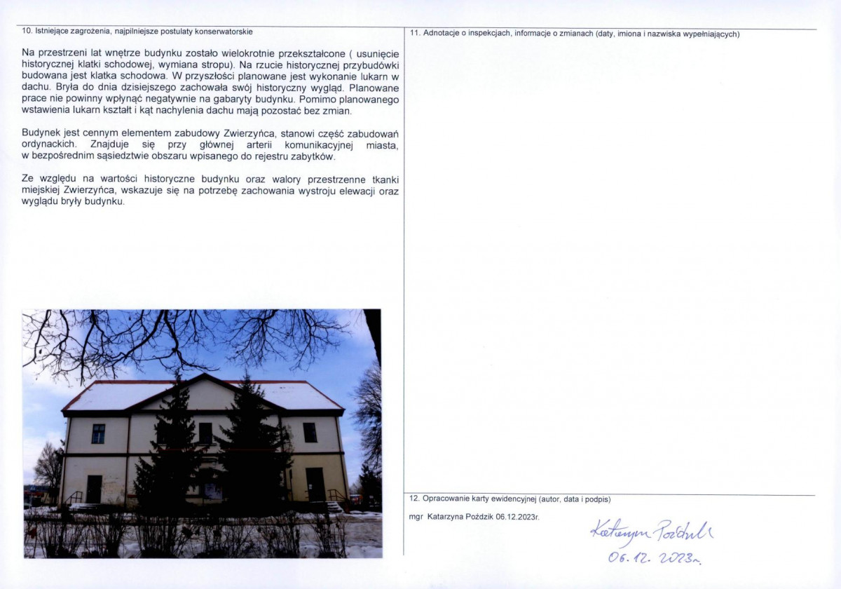 KEZN - Karta obiektu niewpisanego do rejestru, skan nr 2