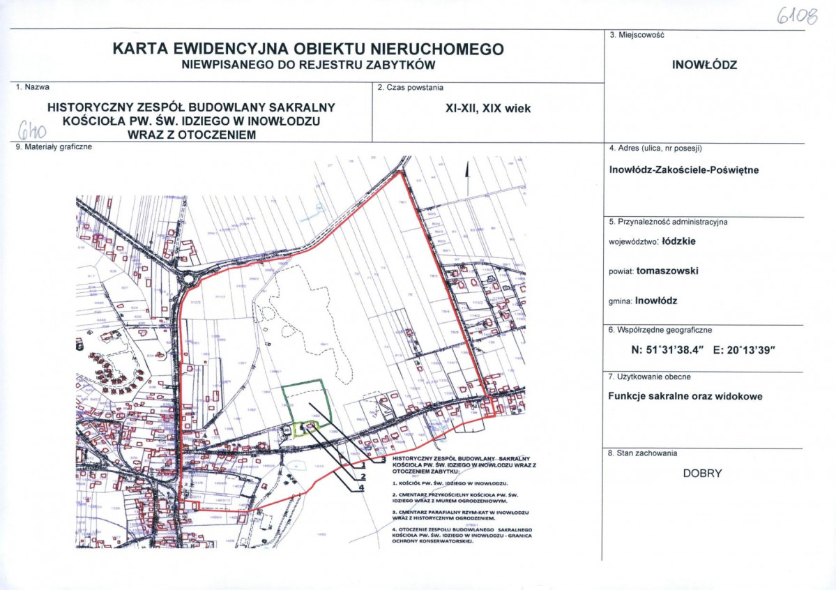 KEZN - Karta obiektu niewpisanego do rejestru, skan nr 1