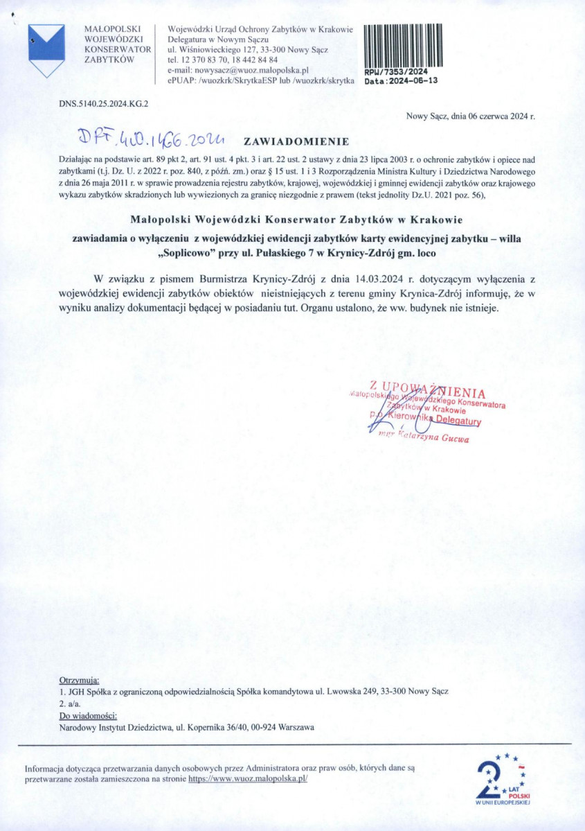 wyl - Wyłączenie z ewidencji, skan nr 1