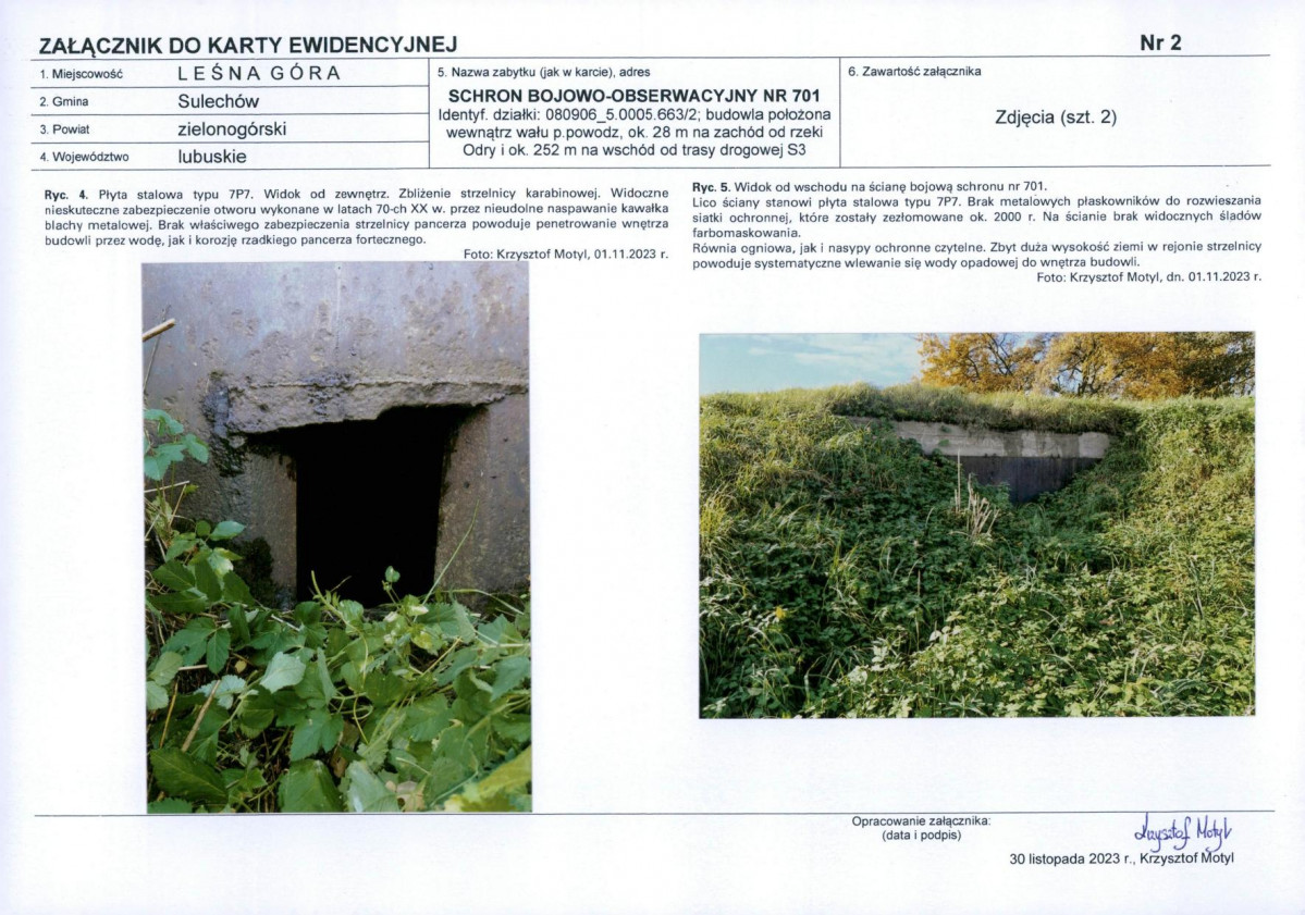 KEZN - Karta obiektu niewpisanego do rejestru, skan nr 4