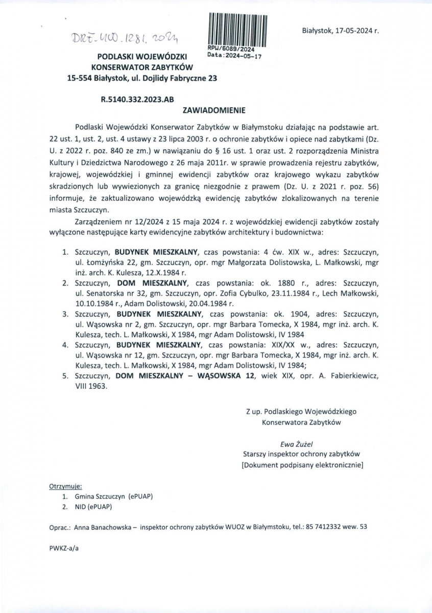 wyl - Wyłączenie z ewidencji, skan nr 1