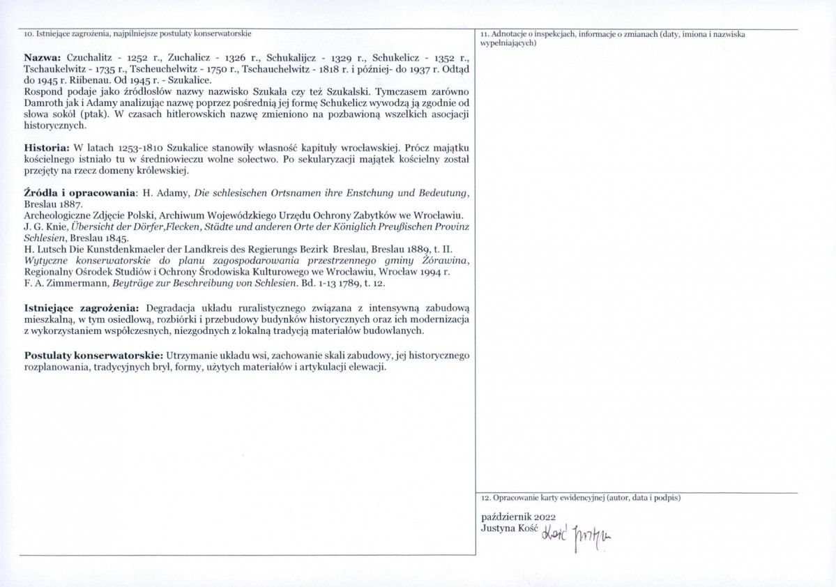 KEZN - Karta obiektu niewpisanego do rejestru, skan nr 2