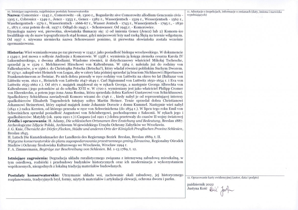 KEZN - Karta obiektu niewpisanego do rejestru, skan nr 2