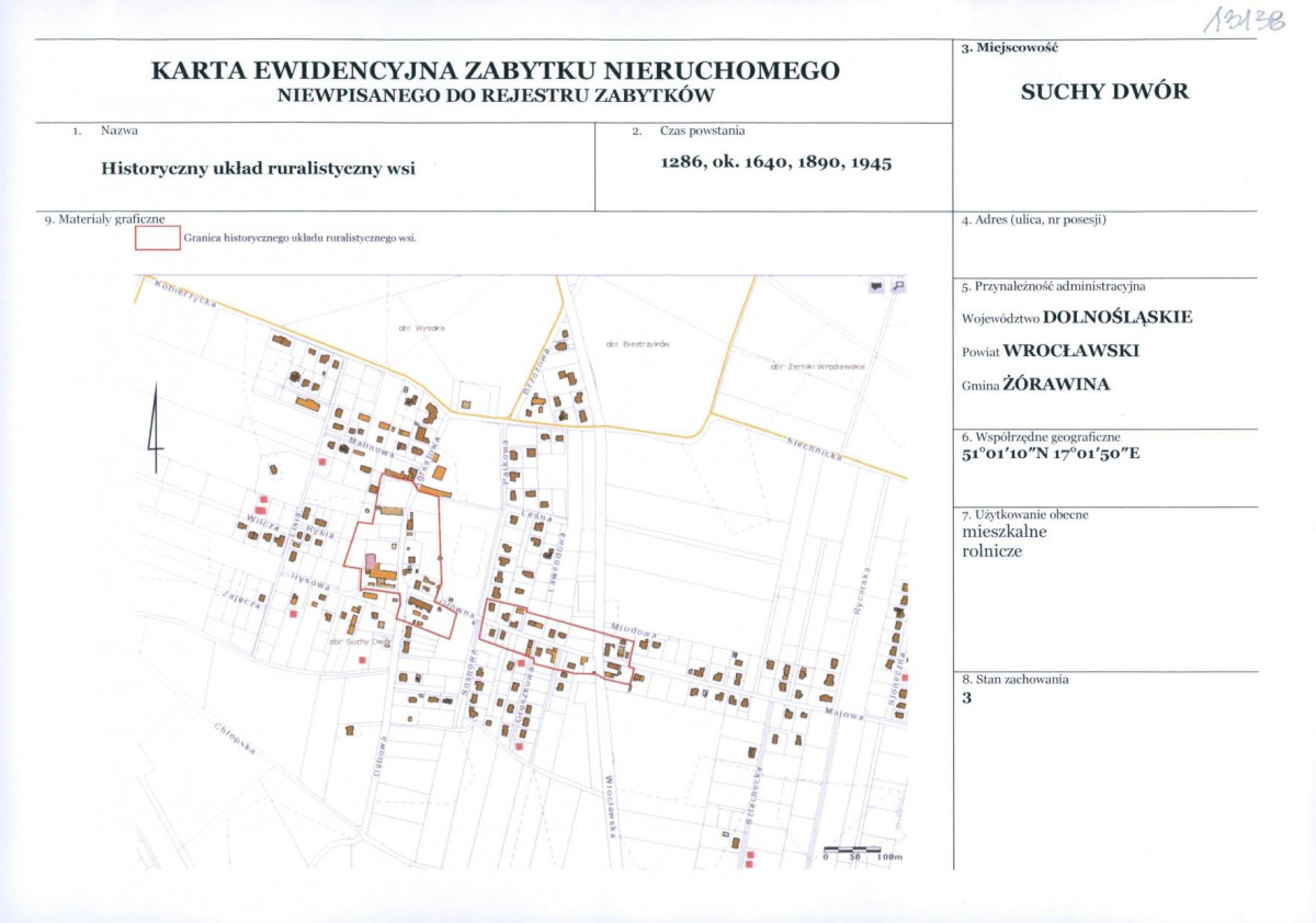 KEZN - Karta obiektu niewpisanego do rejestru, skan nr 1