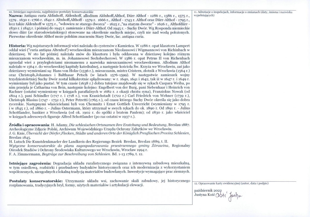 KEZN - Karta obiektu niewpisanego do rejestru, skan nr 2