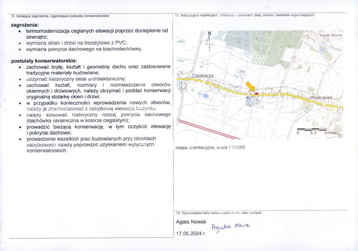 KEZN - Karta obiektu niewpisanego do rejestru, skan nr 2