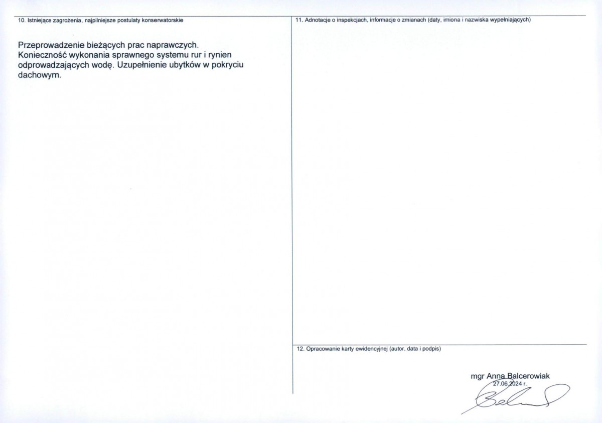 KEZN - Karta obiektu niewpisanego do rejestru, skan nr 2