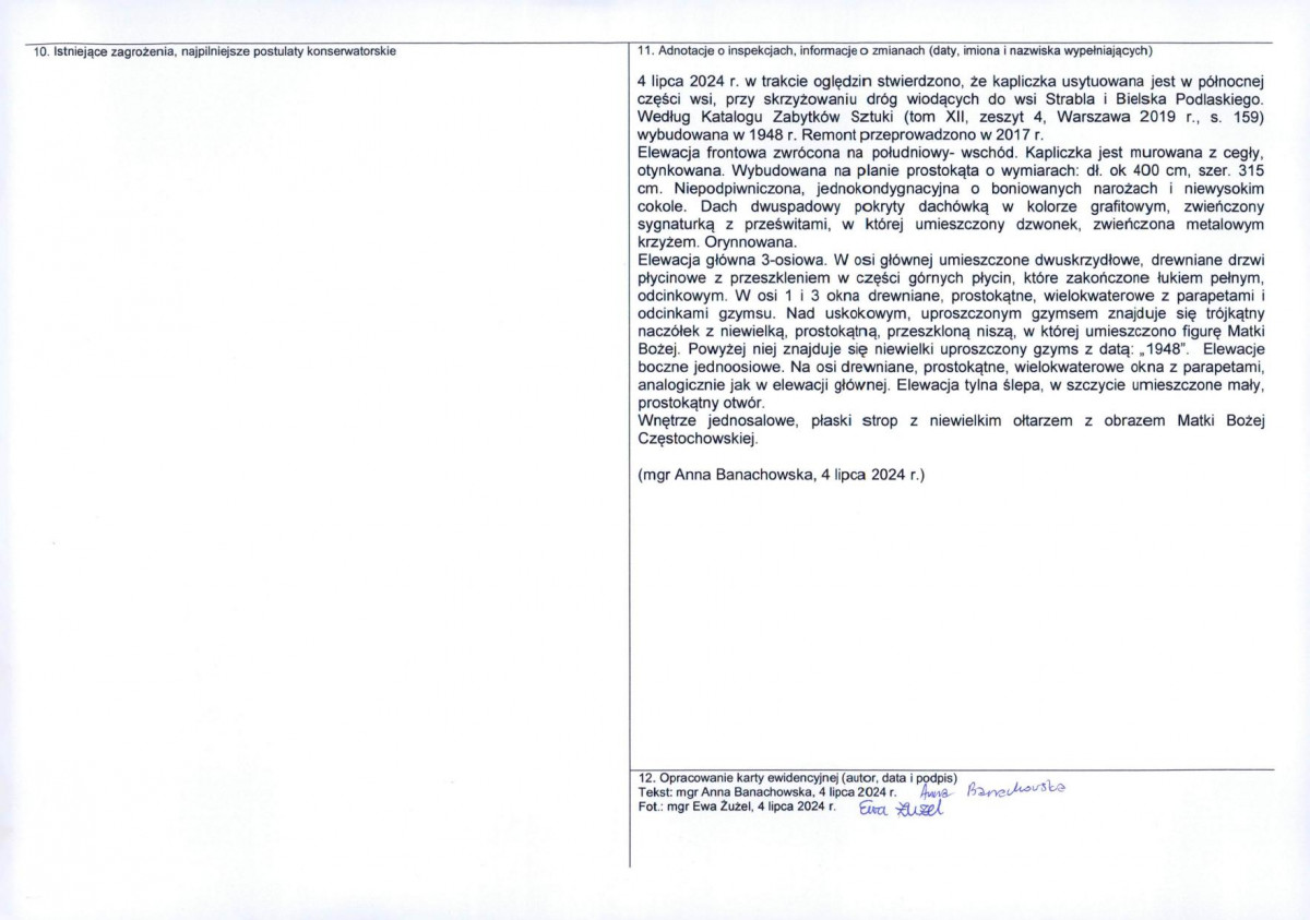 KEZN - Karta obiektu niewpisanego do rejestru, skan nr 2
