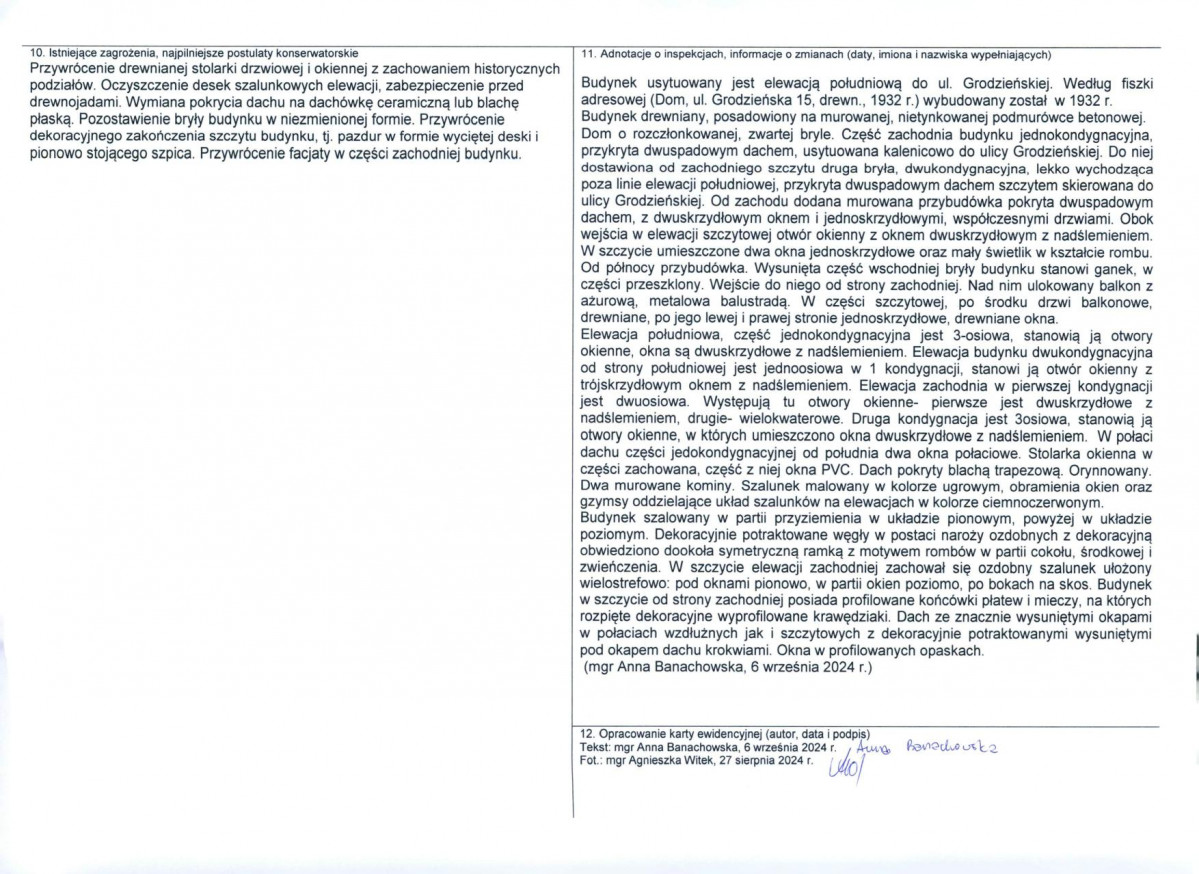KEZN - Karta obiektu niewpisanego do rejestru, skan nr 2