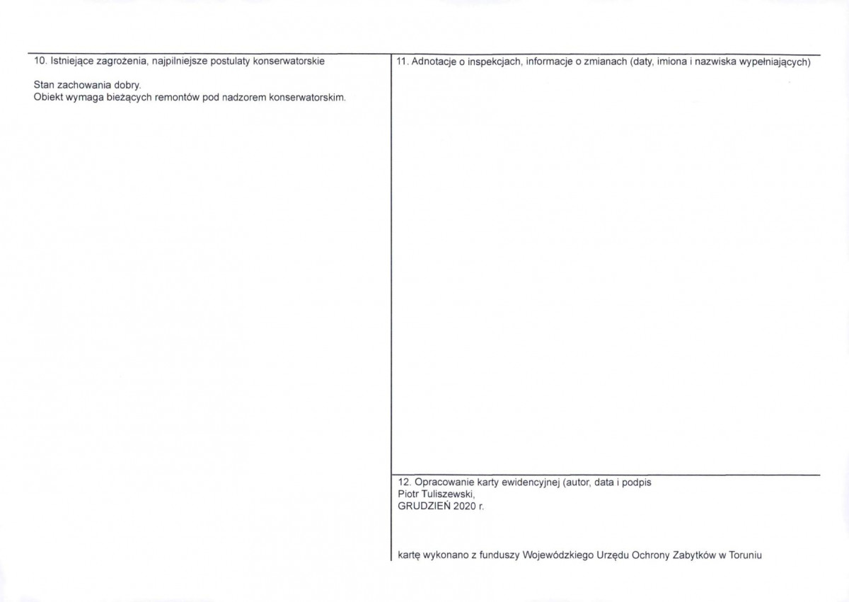 KEZN - Karta obiektu niewpisanego do rejestru, skan nr 2
