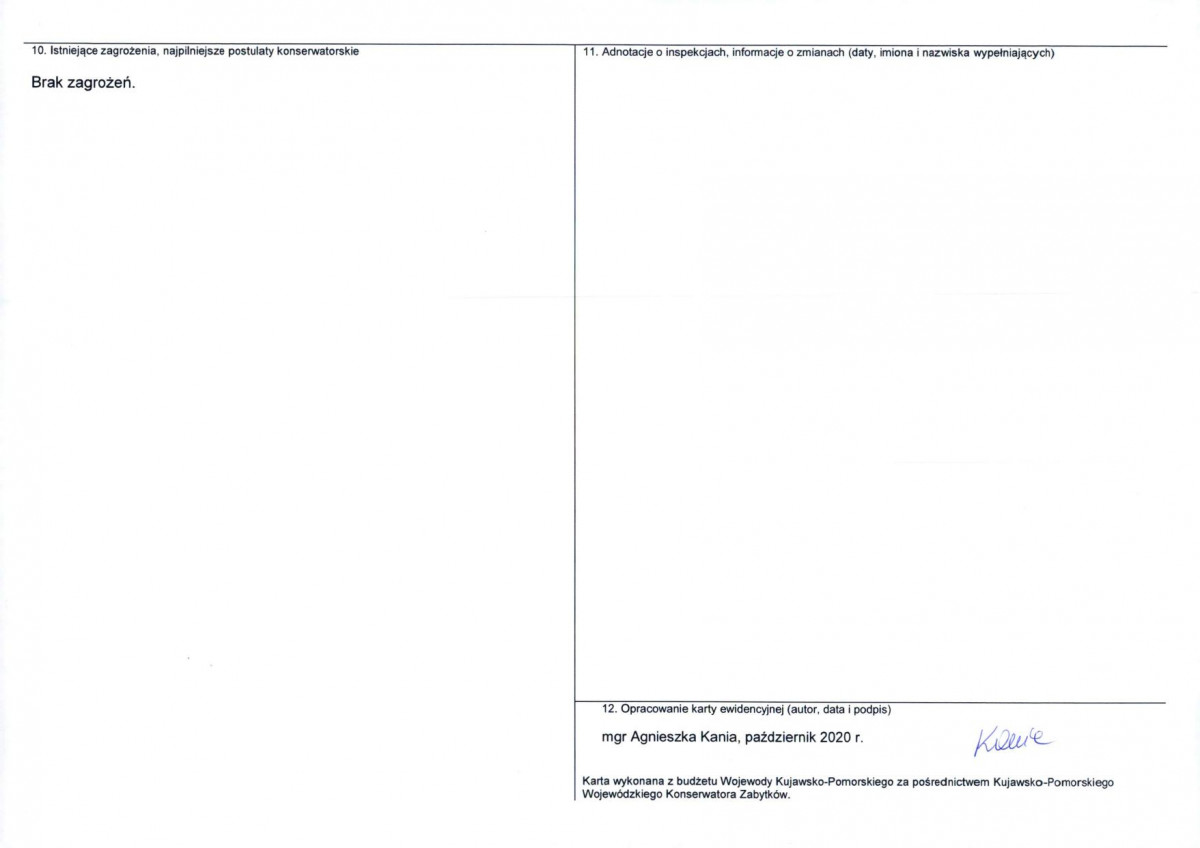 KEZN - Karta obiektu niewpisanego do rejestru, skan nr 2